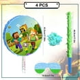 thumbnail image 3 of Minecraft Party Supplies, 4Pcs Minecraft Pinata Set - Large Minecraft Pinata, Minecraft Pinata Eye Mask and Minecraft Pinata Stick for Minecraft Party Decorations, 3 of 6