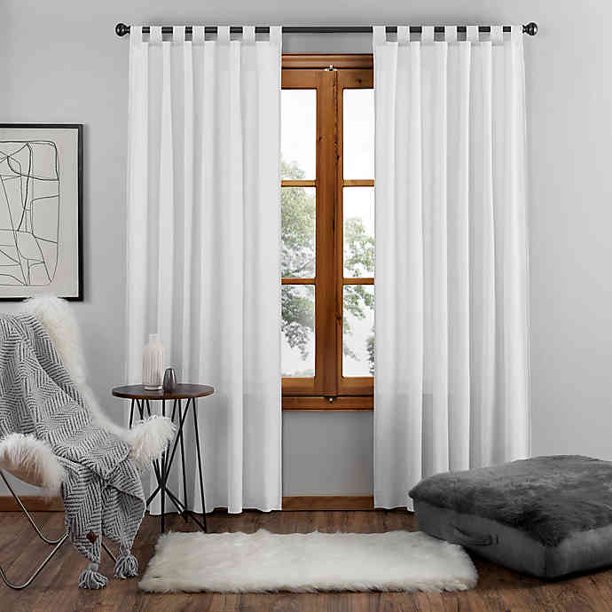 Ugg Riley 84 Inch Tab Top Window Curtain Panel In Bright White Walmart Com