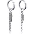 thumbnail image 1 of Pendientes de Aro ZHAOCHENG con Plumas de Acero Inoxidable Unisex 1 Par, 1 of 3