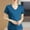 Blue, variant on CLOISE Womens T Shirts Short Sleeve Plus Size Tops V Neck Casual Pullover Solid Color Summer Blouses White