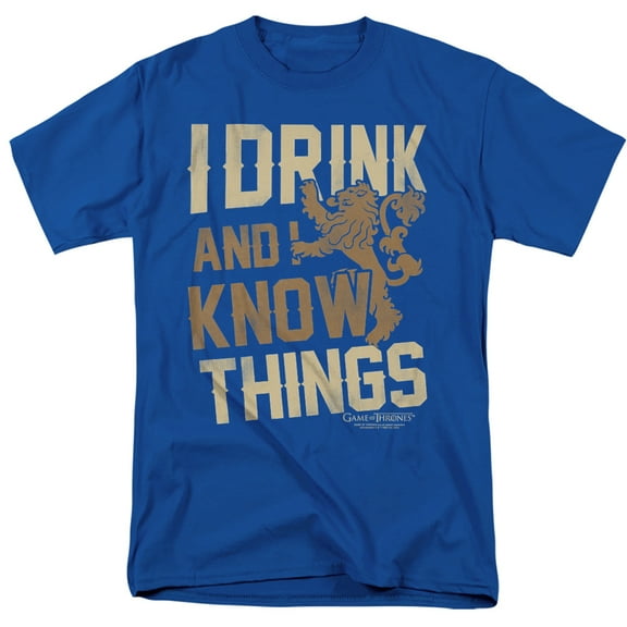 Game of Thrones Know Things Unisex Adult T-Shirt, Royal, Small