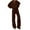 Coffee, variant on Sweatsuits Women 2 Piece Outfit Jogger Set Sweatshirt Top and Loose Fit Wide Leg Pants Tracksuit Set Trouser Suit Casual Fitness Set Sports Suit Valentine's Day