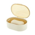 thumbnail image 5 of 1 Pc Portable Soap Dish Double Layer Clear Yellow Soap Dish for Bathroom 5.91"x4.33"x2.17", 5 of 6