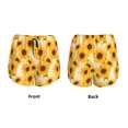 thumbnail image 3 of Gaeub Vintage Marble Pattern Sunflower Print Women's Athletic Shorts,High Waisted Running Shorts,Pocket Sporty Short,Gym Elastic Workout Shorts-X-Large, 3 of 7