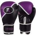 thumbnail image 3 of Kruzak Two-Tone Focus Mitts and Boxing Gloves Set for Kickboxing and Muay Thai MMA Training - Fitness Kit with Punching Pads for Martial Arts and Karate (Black/Purple, 14 oz), 3 of 7
