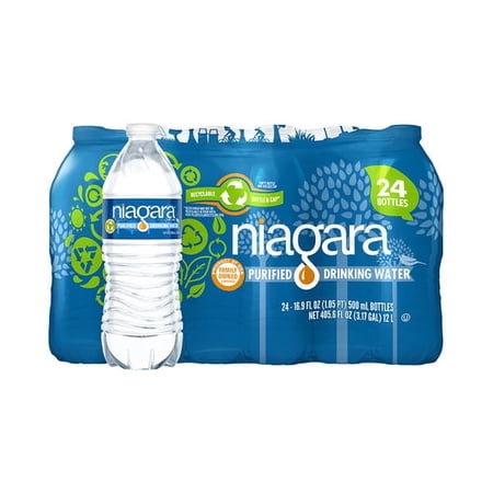 Niagara Purified Drinking Water, 16.9 fl oz Bottles (24-Pack) – Clean, Crisp Hydration for Everyday Use