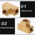 thumbnail image 1 of HEATSHAKING 2Pcs Three-Way Connectors for Grease and Fuel Connection Durable Brass Connectors, 1 of 8