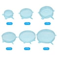 thumbnail image 3 of Silicone Stretch Lids, 3 Set - Reusable Durable Silicone Bowl Covers, Silicone Lids for Bowls and Food Covers (Sky Blue), 3 of 6
