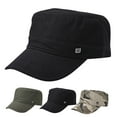 thumbnail image 4 of JAHH Gentlemen Cap Beach Hat for Mens Spring Summer Fashion Casual Cotton Flat Top Sunshade Washing Hiking Hat Adjustable Size, 4 of 5