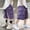 Purple, variant on Amidoa Boys Cotton Baggy Cargo Shorts – Elastic Waist Summer Knee Length Casual Shorts,Khaki,10