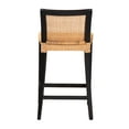 thumbnail image 5 of Baxton Studio Lingga Modern Bohemian Rattan Counter Stool, Dark Brown Mahogany, 5 of 10