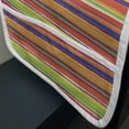 thumbnail image 3 of Stripes Microwave Oven Cover, Hand Drawn Barcode Style Lines Rainbow Colored Abstract Geometric Illustration, Water Resistant Organizer with Pockets for Kitchen, 36" x 12", Multicolor, by Ambesonne, 3 of 4
