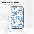 thumbnail image 2 of Leather Wallet 8 X 4.3 In Comfortable Light Waterproof And Durable Zipper Design Easy To Carry Watercolor Light Blue Leaves (1), 2 of 8