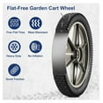 thumbnail image 4 of 14 x 1.75" Spoked Plastic Wheel with Tire Replacement for Mower, Wheelbarrow, Trimmer, Push Mower, Pressure Washer, 1.75" Offset Hub Length,1/2" inside Bearing, 2 Pack, 4 of 7