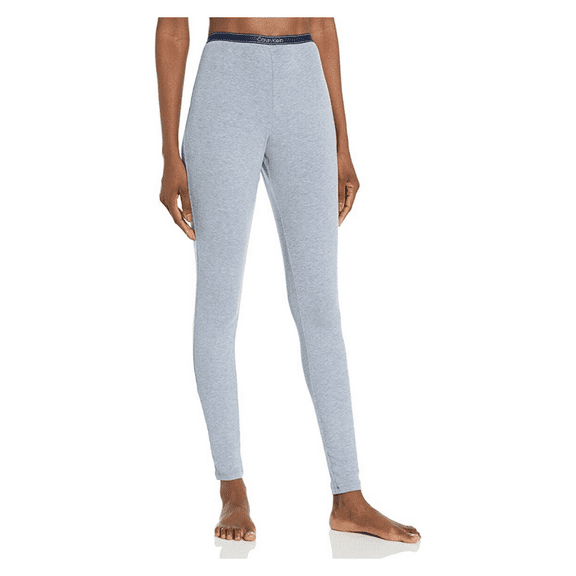 Calvin Klein Women s Pure Ribbed Lounge Legging, Blue Chambray Heather, Lg