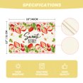 thumbnail image 3 of Sm:)e Strawberry Summer Placemats Set of 4 Buffalo Plaid Check Spring Summer Fruit Birthday Baby Shower Party Kitchen Dining Home Decoration,12 x 18 Inch, 3 of 7