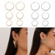 thumbnail image 2 of Trendsetting Large and Small Hoop Earrings Modern Mixed Size Hoop Earring Charm Sophisticated Ear Hoop Ear Ornament, 2 of 4