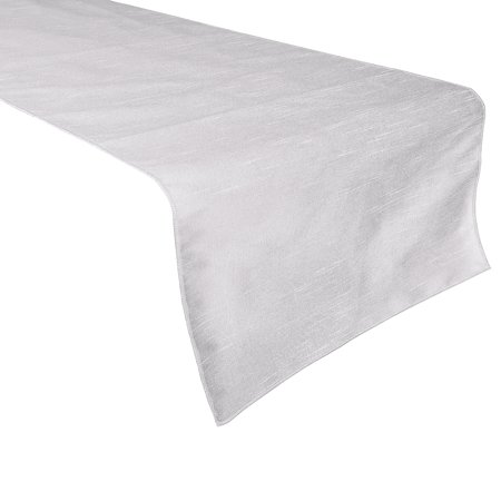 

Faux Silk Dupioni Table Runner Light Silver