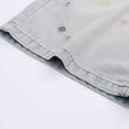 thumbnail image 6 of Amidoa&nbsp; Girls Jeans Shorts Elastic Waist Casual Wide Leg Baggy Sports Summer Kids Denim Shorts Light Blue Size 5T, 6 of 9