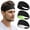 Black + Black/Light Grey + Black/Avocado Green, variant on Beister Sports Headbands for Men & Women (3 Pack), Moisture Wicking Sweatbands, Elastic Non Slip Sweat Bands, Athletic Workout Wide Hair Bands for Running, Cycling, Basketball