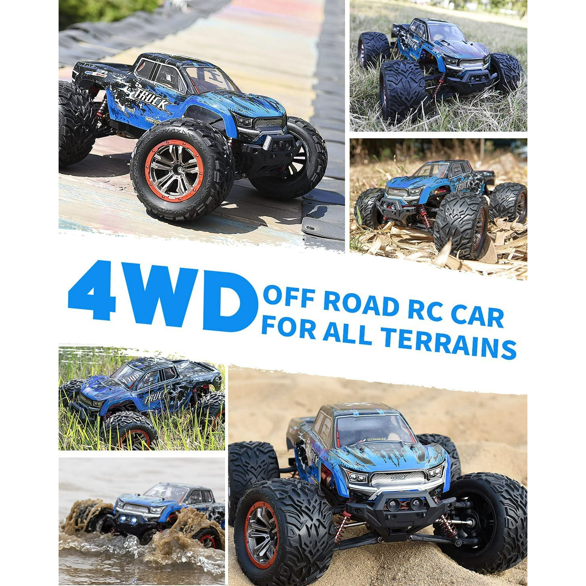 Hosim Large Size 1 12 Scale High Speed 46km h 4WD 2.4Ghz Remote Control Truck 9155 Radio Controlled Off Road RC Car Electronic Monster Truck R C RTR Hobby Grade Cross Country Car Blue Walmart