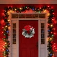 thumbnail image 5 of CozeLy Artificial Needle Red Christmas Wreath for Front Door Window, Christmas Hanging Decorations Winter Holiday Wreath Christmas Door Decor, 5 of 7