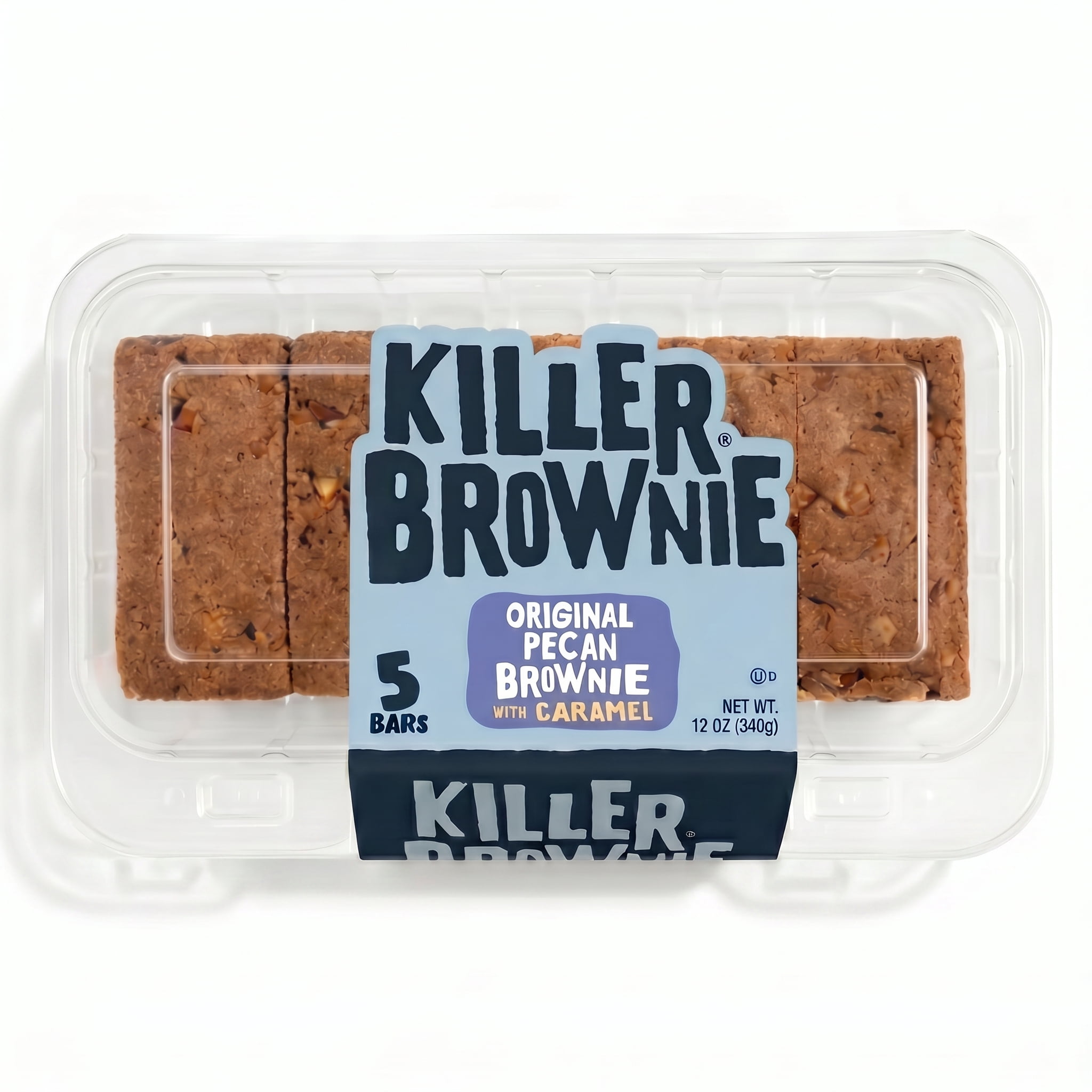 Killer Brownie Caramel Pecan Brownie Bars 15 Count, 3 Pack (5 Bars Each) Gourmet Dessert