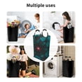 thumbnail image 4 of DouZhe 50L Rectangular Laundry Basket, Green Spiral Mandela Prints Waterproof Foldable Laundry Hamper with Aluminum Handles, 4 of 6