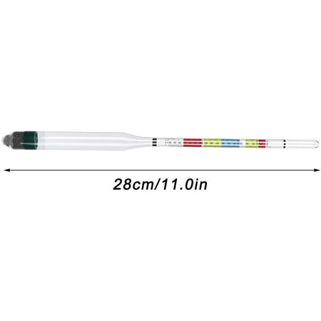Hydrometer Tester with Sugar Ethanol Density Scales Wine Beer Brewing ...