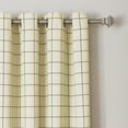 thumbnail image 4 of Quality Home Color Plaid Room Darkening Curtains - Biscuit.Black - 52" x 84" (Set of 2 Panels), 4 of 4