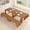 BROWN, variant on 118'' Kitchen Dining Table Set with Bench, Extendable Console Table with Extension Leaves Holder, Seats 2-12, Space-Saving Extra Long Dining Table Furniture(Table+2 Benches)