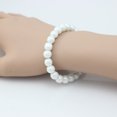 thumbnail image 2 of Brazalete de pulsera de perlas blancas de 8MM para mujer, pulsera con cuentas, joyería elástica JAMW Sencillez, 2 of 5