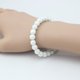 thumbnail image 2 of Brazalete de pulsera de perlas blancas de 8MM para mujer, pulsera con cuentas, joyería elástica JAMW Sencillez, 2 of 5