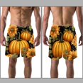 thumbnail image 3 of luoweisi Men's Beach Shorts Quick Dry Swim Trunks with Mesh Lining Thanksgiving Pumpkin S, 3 of 5
