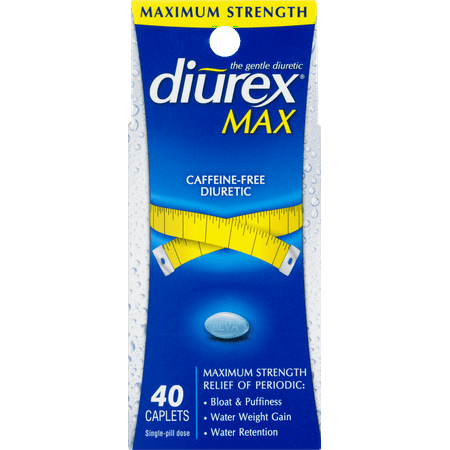Diurex Max Maximum Strength Diuretic Caffeine-Free Water Weight Loss Ct, 40 (Best Diuretic For Bloating)