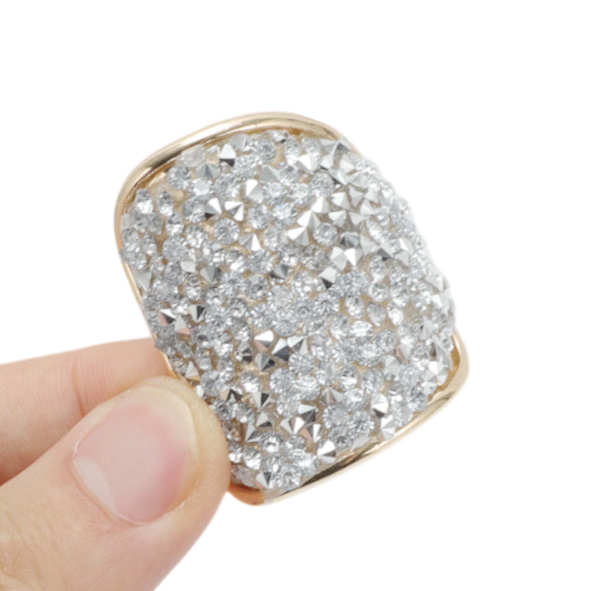 Unique Bargains Rhinestone Cloud-shaped Ponytail Buckle Hair Clip [Bell-shaped]