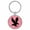 Pink, variant on Eagle Landing Animal Nature Pink Laser Engraved Leatherette Keychain Backpack Pull - 1.5 x 3 Inches