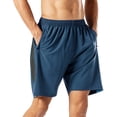 thumbnail image 1 of Men's Casual Sports Quick Dry Workout Running or Gym Training Shorts with Zipper Pockets, 1 of 8