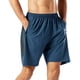 thumbnail image 1 of Pantalones cortos deportivos informales de secado rápido para hombre, para correr o entrenar en el gimnasio, con bolsillos con cremallera, 1 of 8