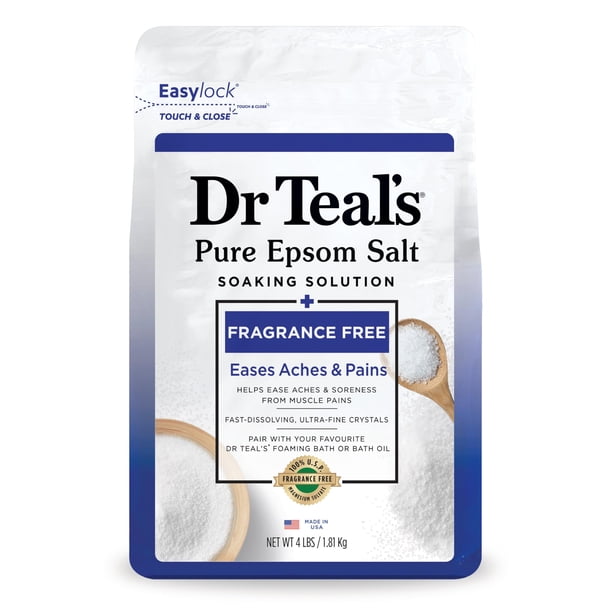 Sales de Epsom para baño Dr Teal's Pure sin fragancia 1,8 kg