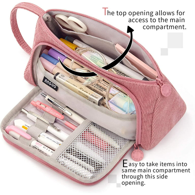  EASTHILL Pencil Case Standing Stationery Bag telescopic Pen  Pouch Holder School College office Organizer for Girls Women Adults :  Office Products