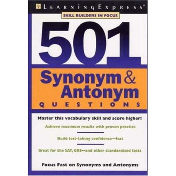 Pre-Owned 501 Synonym & Antonym Questions (501 Series) (Paperback) 157685423X 9781576854235