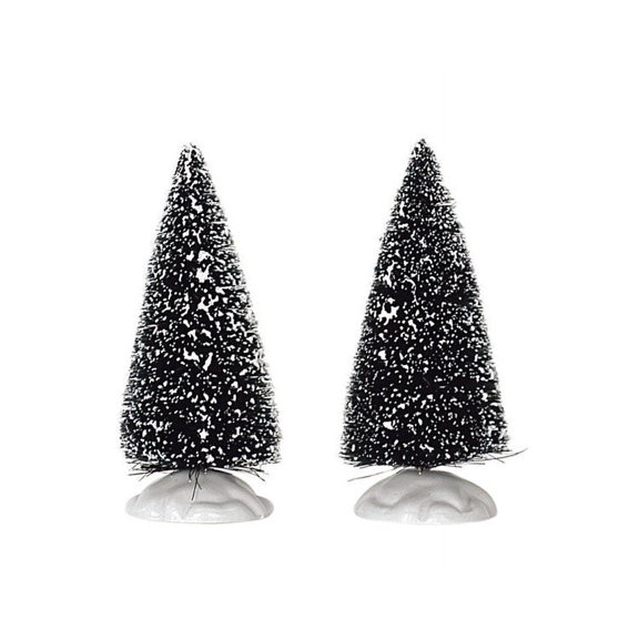 Lemax Village Collection Bristle Tree Set of 2 Small 4 inch # 14004
