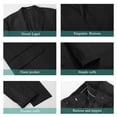 thumbnail image 3 of 4pcs Classic Business Suit - High Quality, Fashionable Lapel, Including Blazer, Vest, Pants, Pocket Square, Suitable For Weddings, Parties, Formal Events, Business Meetings, And Special Occasions, 3 of 9
