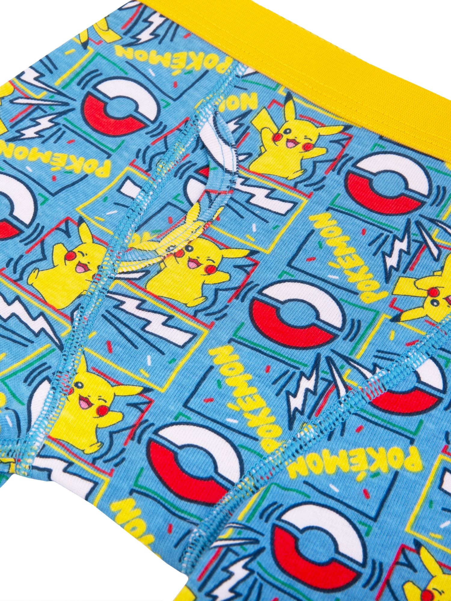 Pokemon Boys Cotton Boxer Brief Character Underwear, 5-Pack, Size 4-8