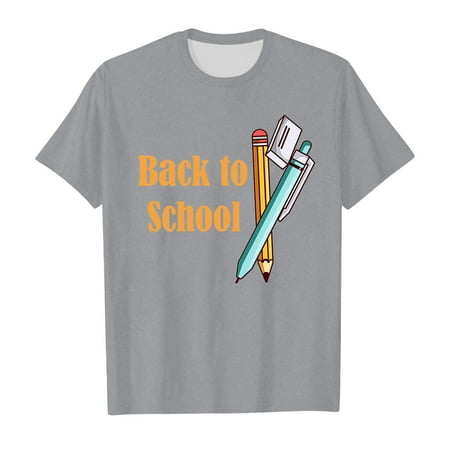 

Girls Graphic Tees School Season Summer Short Sleeve Soft Comfortable Back To School Prints Casual Wear Girl T-Shirts Y2K