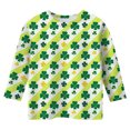 thumbnail image 2 of Toddler Baby Girl St.Patricks Day T-Shirt Printed Quarter Sleeve Crew Neck Outfits Clothes Comfortable & Soft Girls' Athletic Shirts & Tees,Green,4-5 Years, 2 of 4