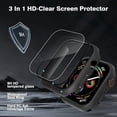 thumbnail image 4 of KOMI Screen Case Compatible with Apple Watch, Waterproof Full Coverage Hard PC Bumper Protective Cover Built in HD Tempered Glass Screen Protector Compatible with Apple Watch 44mm, 4 of 7