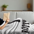 thumbnail image 3 of Rottweiler Soft Flannel Fleece Throw Blanket, Typography in a Love Theme Romantic and Passionate with Heart, Cozy Plush for Indoor and Outdoor Use, 60" x 80", Vermilion Charcoal Grey, by Ambesonne, 3 of 5
