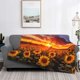 thumbnail image 2 of Fotbe Sunset Golden Sunflower Field Manta de Franela con Estampado, Manta Ultrasuave para Cama, Sofá, Auto, Hipoalergénica y Antibolitas-60"x50", 2 of 6